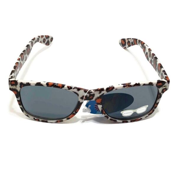 NEW Brown Leopard Print Sunglasses UV400 Retro - Picture 2 of 5